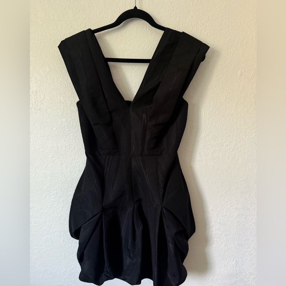 BCBGMaxAzria Black Bubble Hem Dress